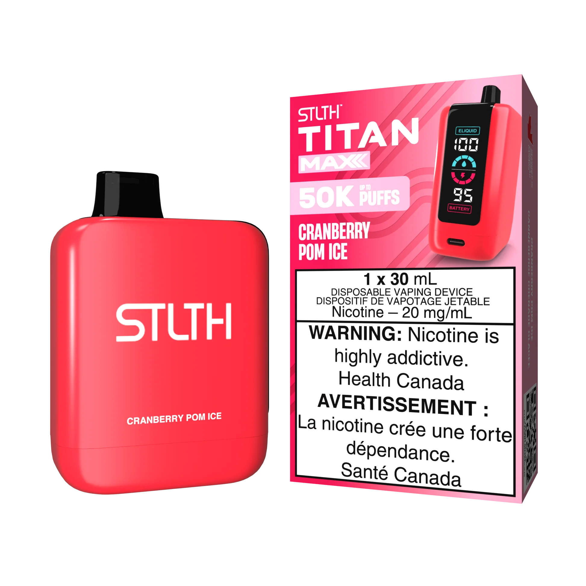 STLTH Titan Max 50K - Cranberry Pom Ice